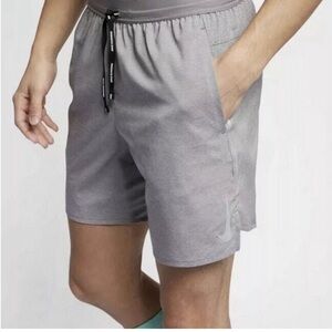 Nike Men's 7” Flex Stride Brief Gunsmoke Reflective Running Shorts - Gray